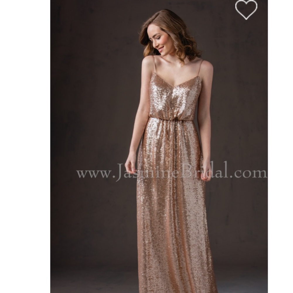 Jasmine Bridal Belsoie VNeck Sequin Bridesmaid Dre… Gem